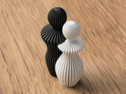 Liefdevol koppel – decoratief figuur – kunststof – zwart/wit – 14 cm – tijdloos symbool van verbondenheid