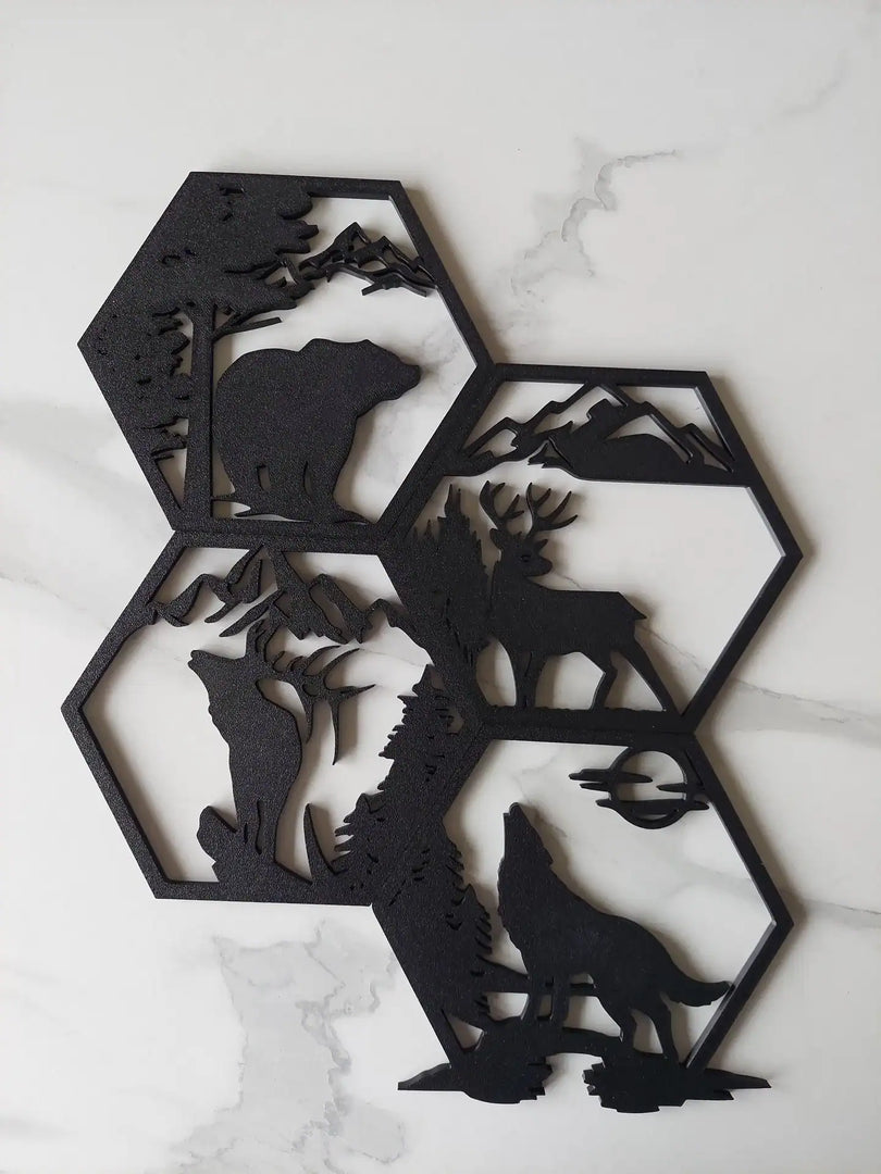 Wanddecoratie met wilde dieren