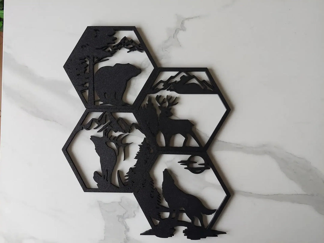 Wanddecoratie met wilde dieren