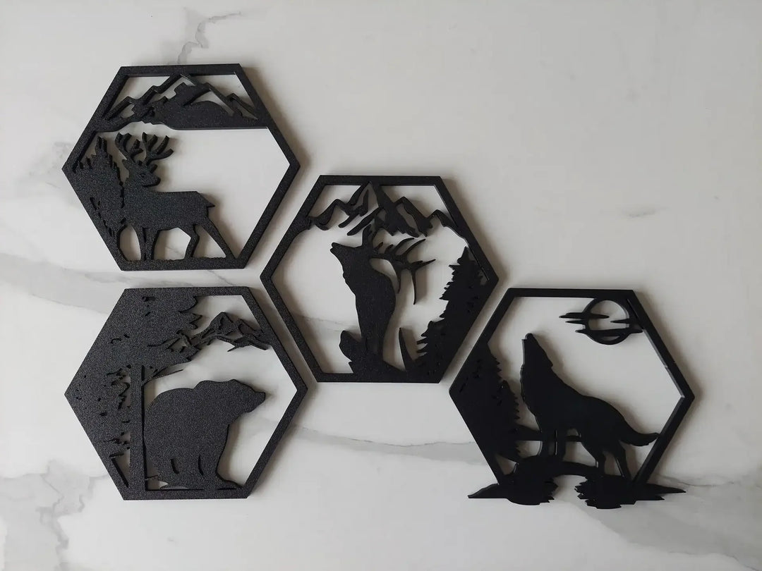 Wanddecoratie met wilde dieren