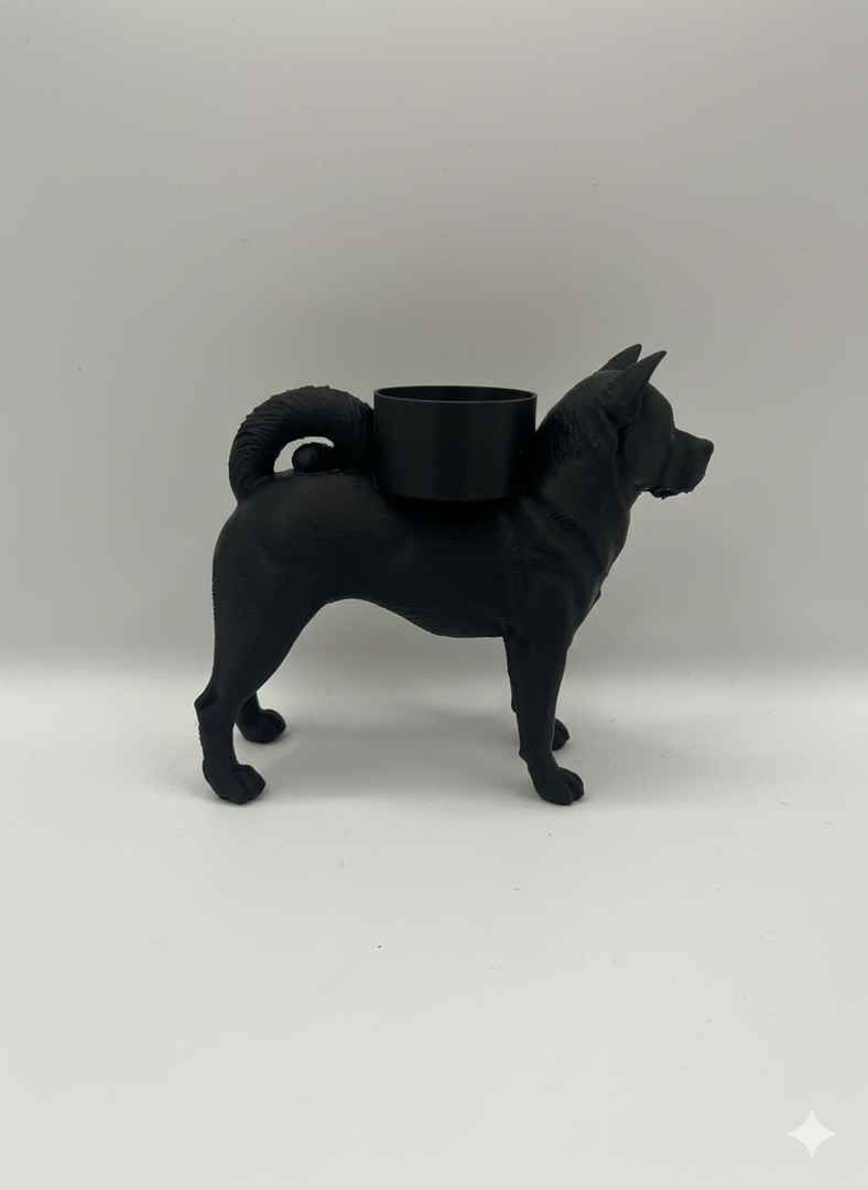 Akita Inu Waxinelichthouder – Unieke Honden Kandelaar – Decoratief & Modern – Geschikt voor Theelicht