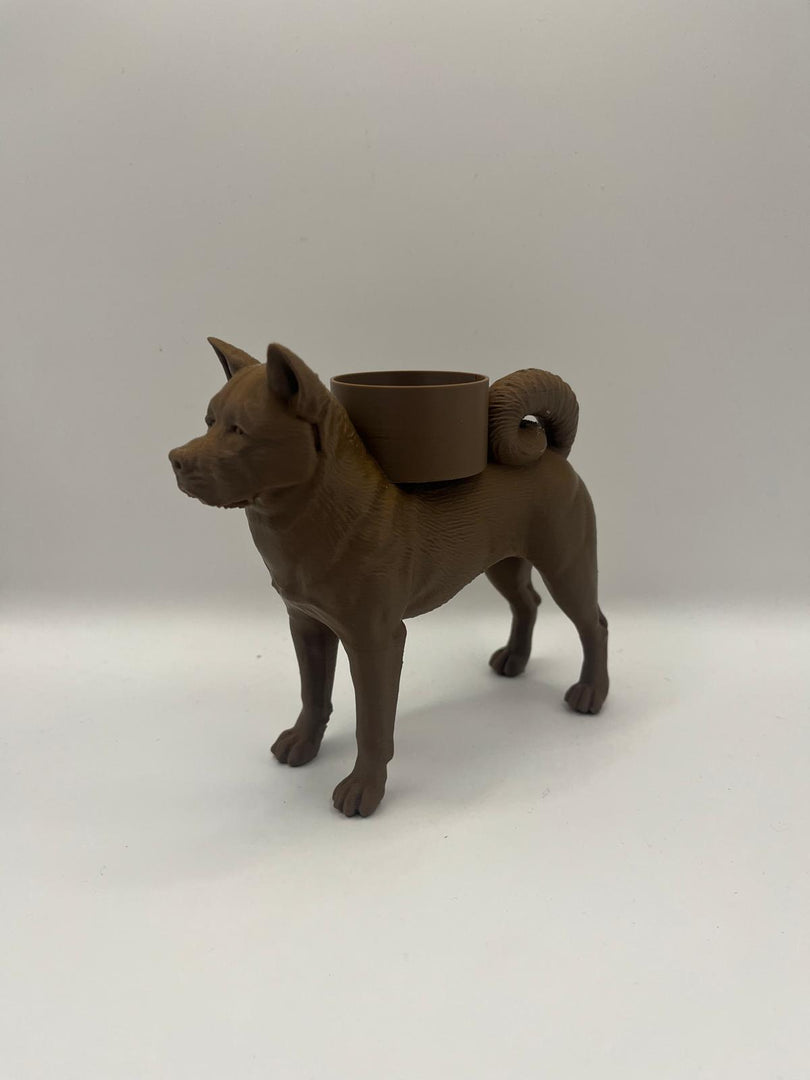 Akita Inu Waxinelichthouder – Unieke Honden Kandelaar – Decoratief & Modern – Geschikt voor Theelicht