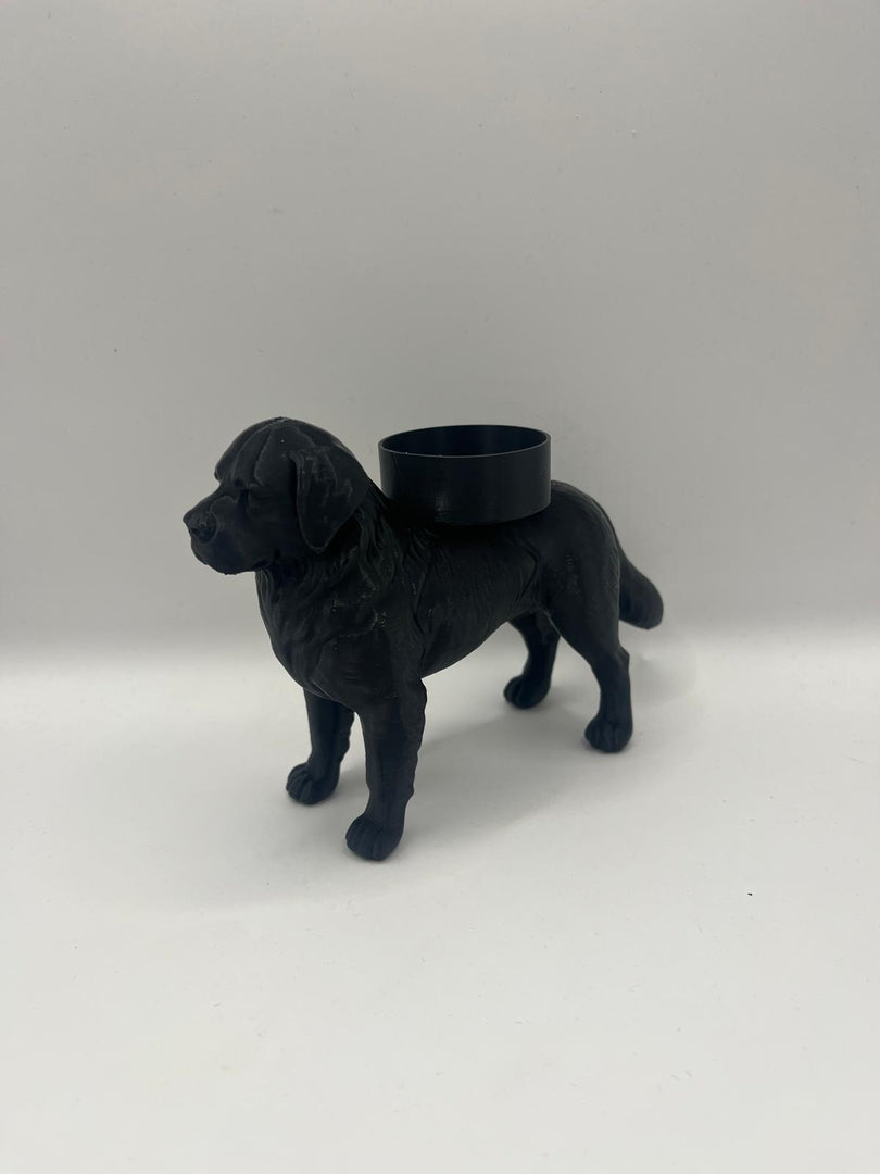 Waxinelichthouder Berner Sennen – Zwart, Wit of Bruin – 3D-Geprint Hond Beeldje