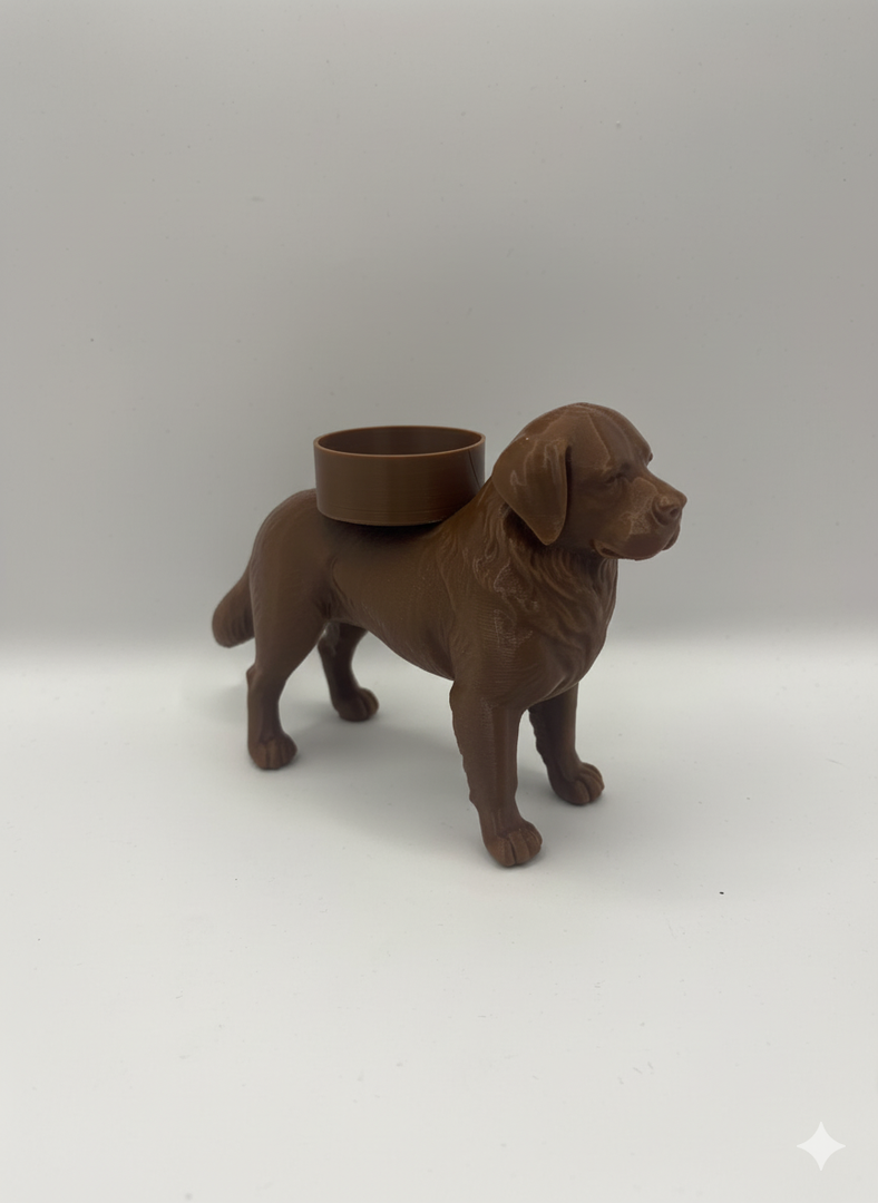 Waxinelichthouder Berner Sennen – Zwart, Wit of Bruin – 3D-Geprint Hond Beeldje