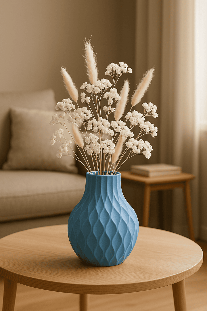 Vormvol siervaas – sculpturale siervaas in zwart, wit, grijs of blauw | Elegant golvend design