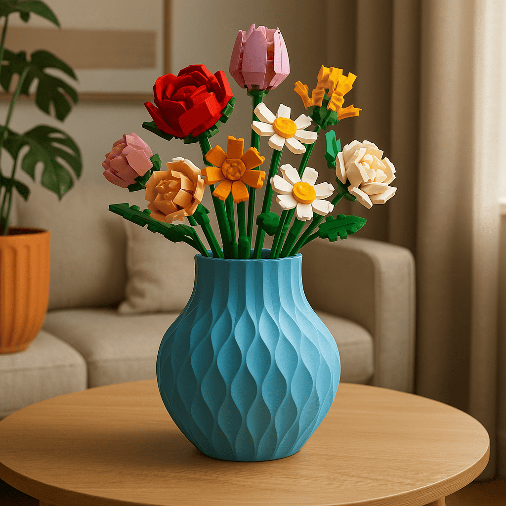 Vormvol siervaas – sculpturale siervaas in zwart, wit, grijs of blauw | Elegant golvend design