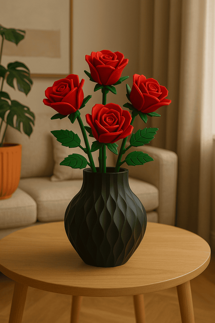 Vormvol siervaas – sculpturale siervaas in zwart, wit, grijs of blauw | Elegant golvend design