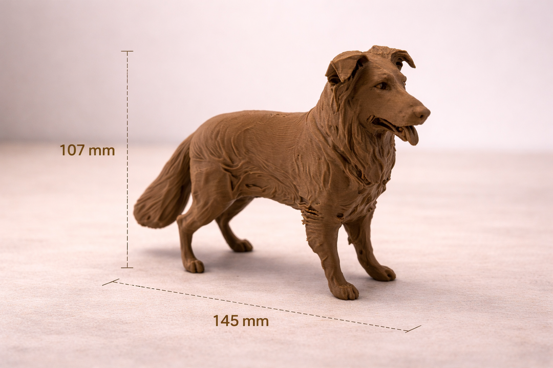 Border-Collie-Figur – Realistische Hundestatue für die Inneneinrichtung oder als Geschenk