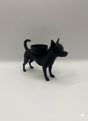 Chihuahua waxinelichthouder – 3D-geprint hondje in Zwart, Bruin of Wit – sfeervolle honden decoratie