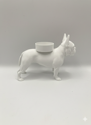 Waxinelichthouder Franse Bulldog – 3D-Geprint Hond Beeldje – Zwart | Wit | Bruin
