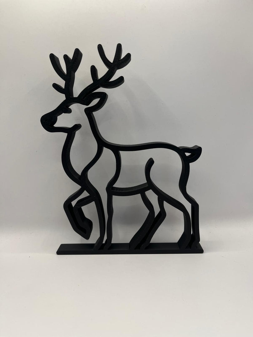 Xmas Deco – Rendier in zwarte uitvoering, stijlvolle kerstdecoratie met modern silhouet