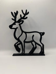 Xmas Deco – Rendier in zwarte uitvoering, stijlvolle kerstdecoratie met modern silhouet