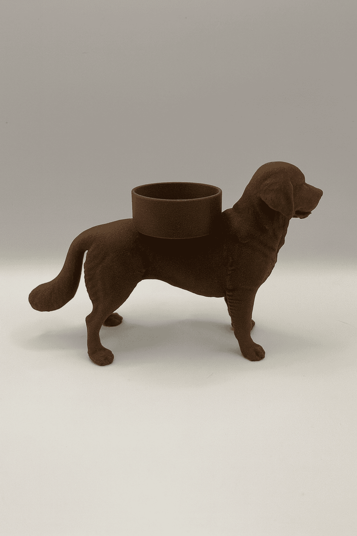 Golden Retriever Theelichthouder – Handgemaakte 3D Print van PLA | Modern Interieurdecoratie