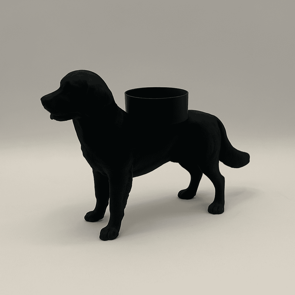 Golden Retriever Theelichthouder – Handgemaakte 3D Print van PLA | Modern Interieurdecoratie
