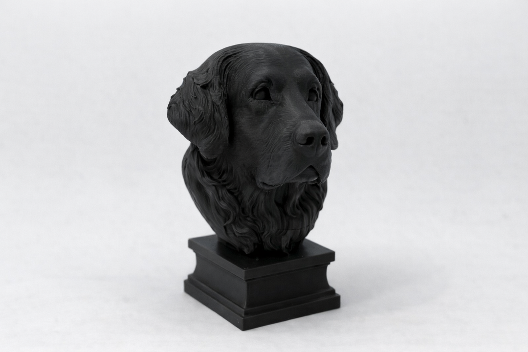 Golden Retriever Sokkel – Decoratief Hondenbeeld | Hunoba Creative