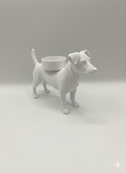 Jack Russell waxinelichthouder – 3D-geprint hondje in Zwart, Bruin of Wit – sfeervolle honden decoratie