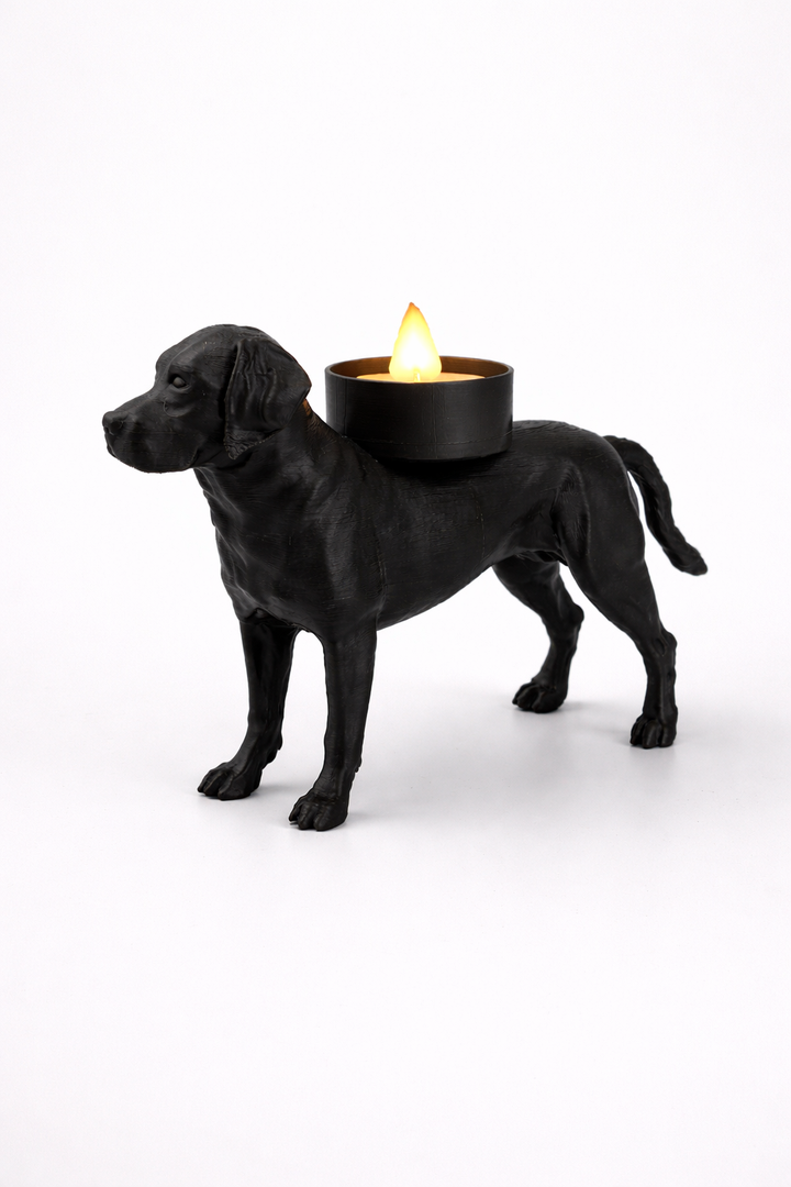 Honden waxinelichthouder Labrador – sfeervolle LED theelichthouder (3D geprint)