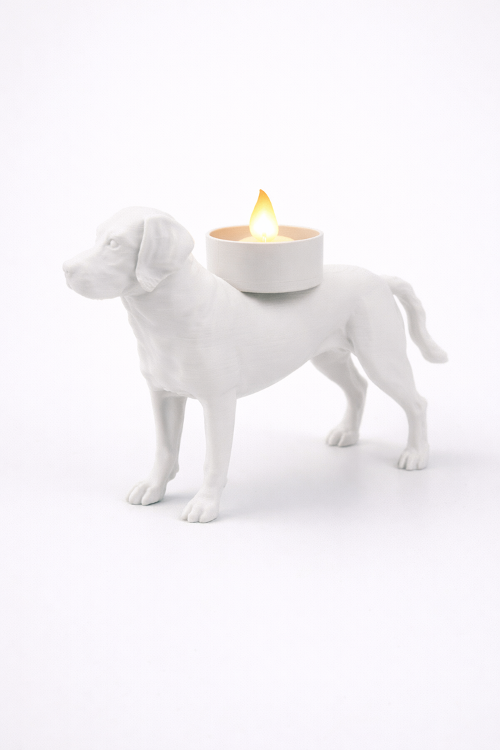 Honden waxinelichthouder Labrador – sfeervolle LED theelichthouder (3D geprint)