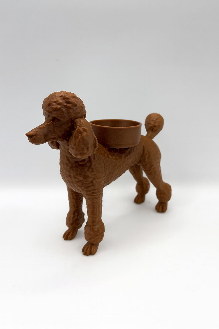 Poedel waxinelichthouder – stijlvolle 3D-geprinte decoratie | Hunoba Creative