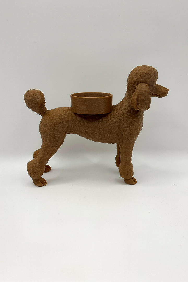 Poedel waxinelichthouder – stijlvolle 3D-geprinte decoratie | Hunoba Creative