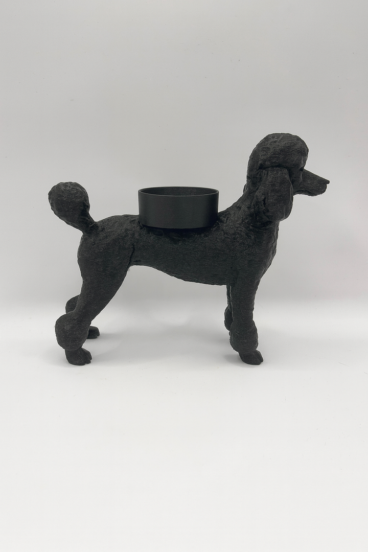 Poedel waxinelichthouder – stijlvolle 3D-geprinte decoratie | Hunoba Creative