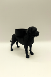 Rottweiler waxinelichthouder – stoere honden decoratie in zwart, bruin of wit