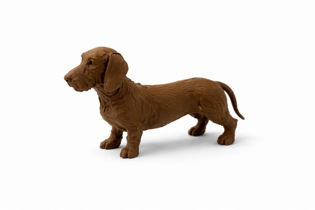 Ruwharige Teckel Hondenbeeld – Decoratief Beeldje | Hunoba Creative