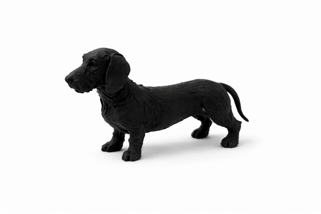 Ruwharige Teckel Hondenbeeld – Decoratief Beeldje | Hunoba Creative