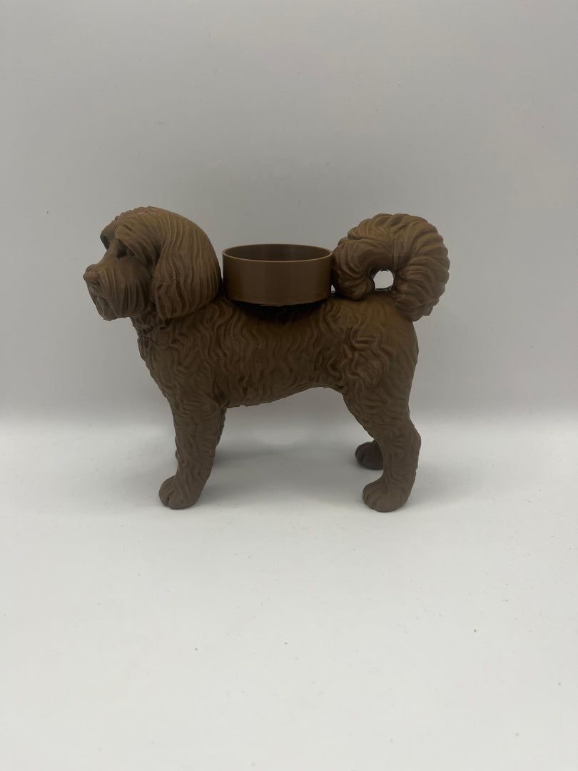 Teelichthalter mit Tibet-Terrier-Motiv – dekorative Hundekerze für Atmosphäre und Wärme