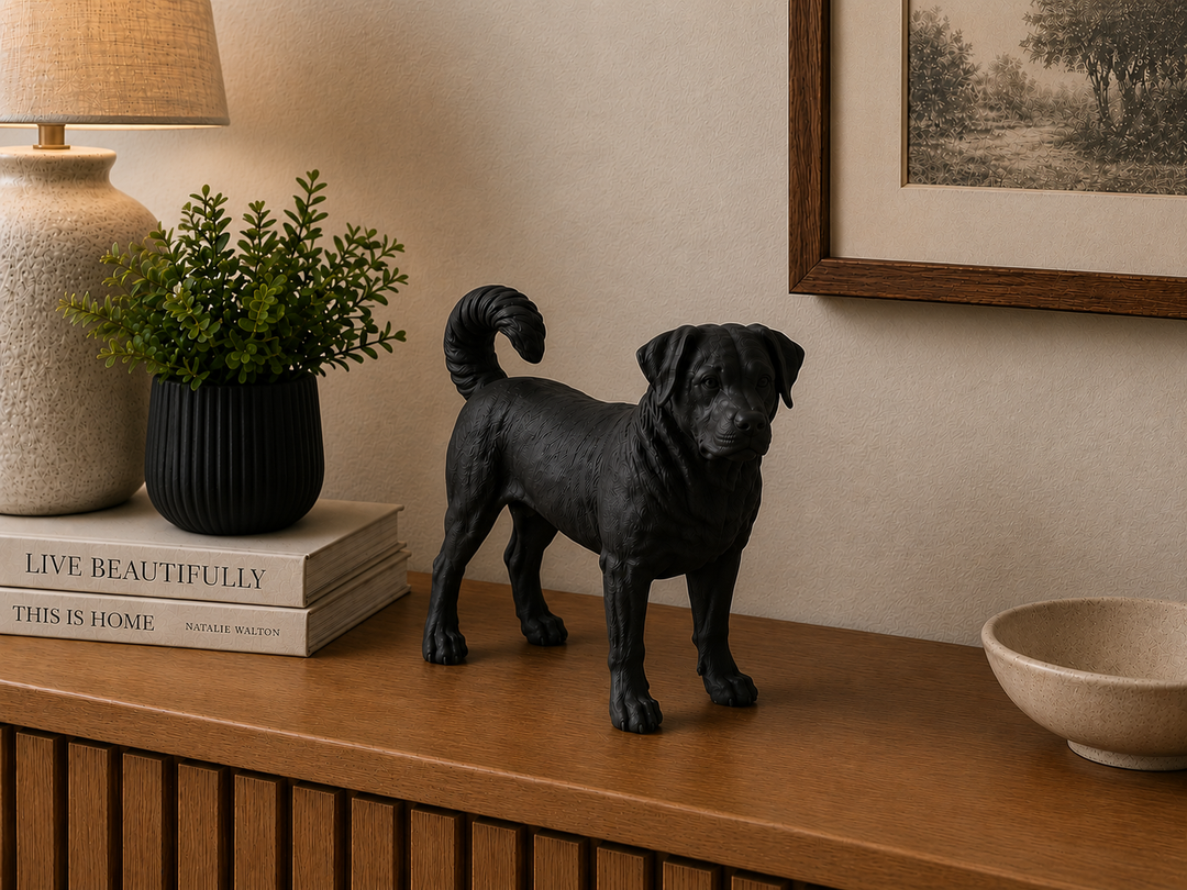 Zwart Appenzeller Sennenhond hondenbeeld als moderne woondecoratie