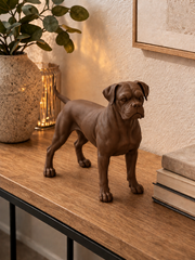 Bruin Boxer decoratiebeeld als stijlvolle interieurdecoratie