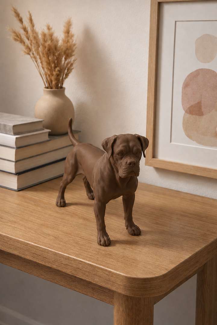 Bruin Cane Corso decoratiebeeld als stijlvolle interieurdecoratie