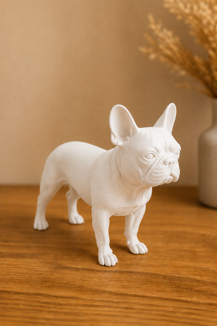 Wit Franse Bulldog hondenbeeld voor modern interieur