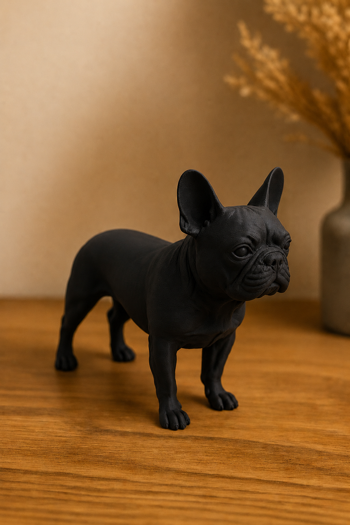 Zwart Franse Bulldog hondenbeeld als moderne woondecoratie