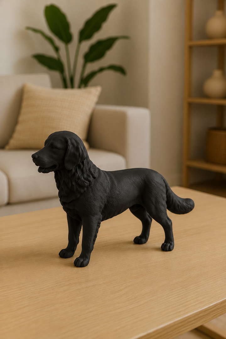 Zwart Golden Retriever hondenbeeld als moderne woondecoratie