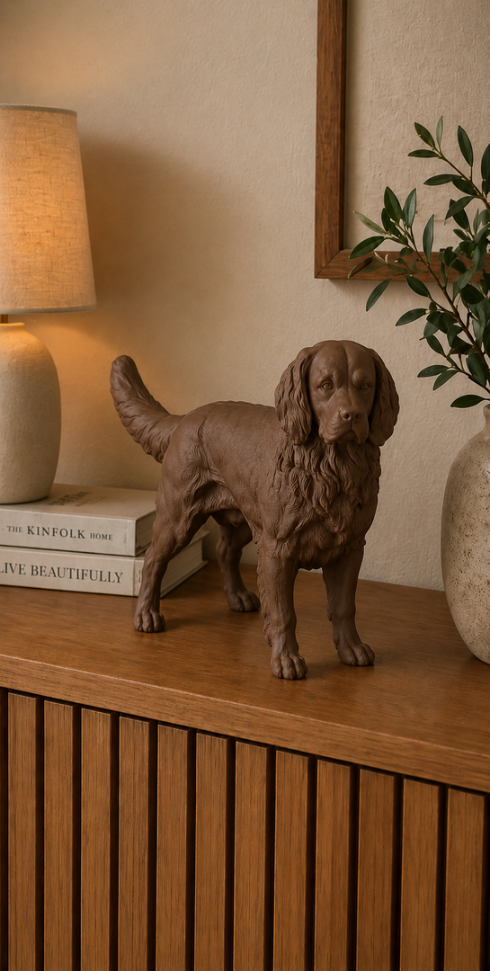 Bruin Gordon Setter decoratiebeeld als stijlvolle interieurdecoratie