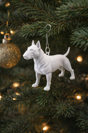 Hunoba Creative zwarte Bull Terrier kersthanger hangend in sfeervolle kerstboom