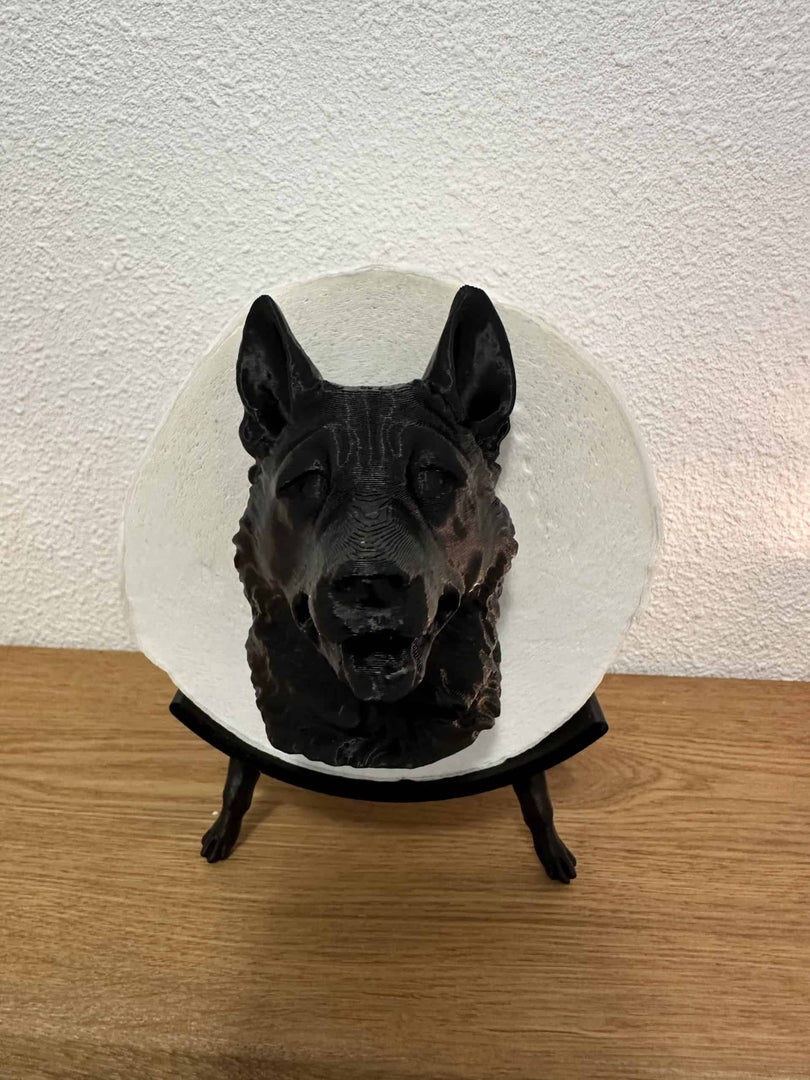 WC-Rolhouder Herder – Honden Decoratie – PLA – Zwart – Stijlvol & Uniek Design