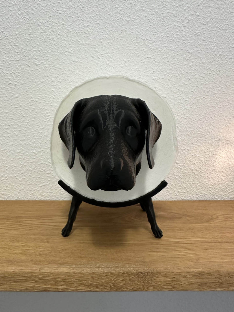 WC-Rolhouder Labrador – Honden Decoratie – PLA – Zwart/Bruin/Wit – Uniek & Speels Design