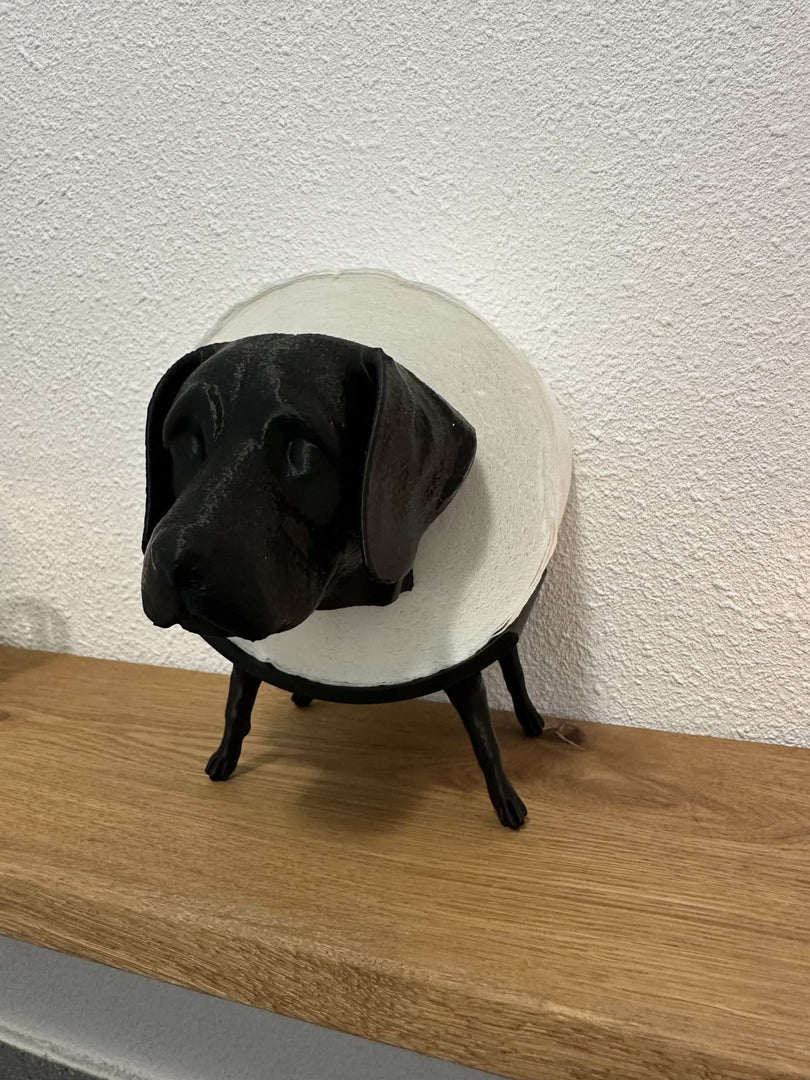 WC-Rolhouder Labrador – Honden Decoratie – PLA – Zwart/Bruin/Wit – Uniek & Speels Design