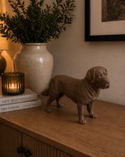 Bruin Mastin Espagnol decoratiebeeld als stijlvolle interieurdecoratie