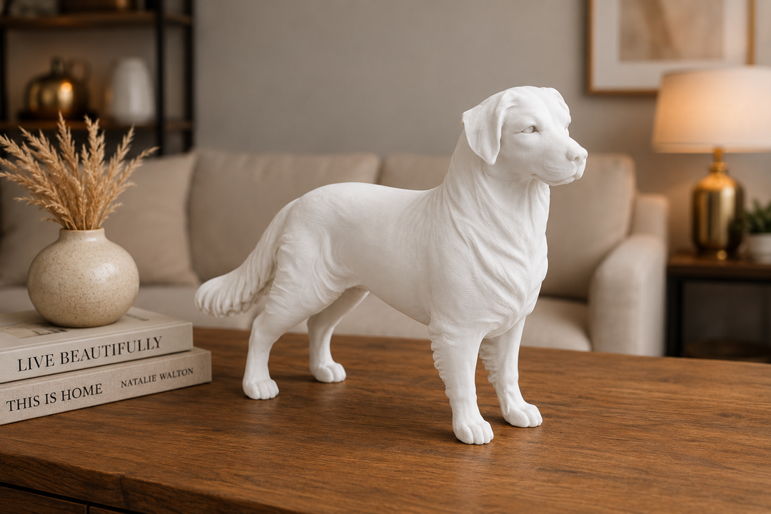 Wit Nova Scotia Duck Tolling Retriever hondenbeeld voor modern interieur