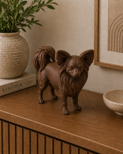 Bruin Papillon decoratiebeeld als stijlvolle interieurdecoratie