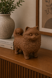 Bruin Pomeriaan decoratiebeeld als stijlvolle interieurdecoratie