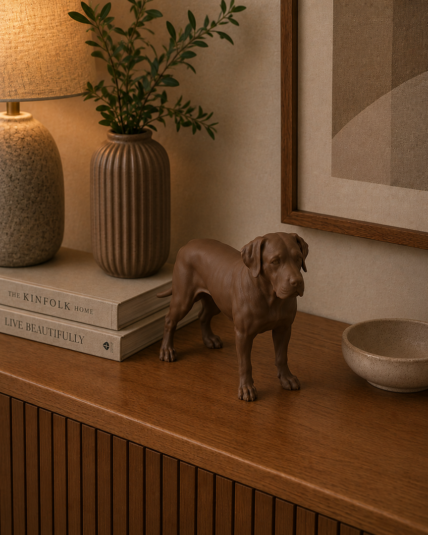 Bruin Presa Canario decoratiebeeld als stijlvolle interieurdecoratie