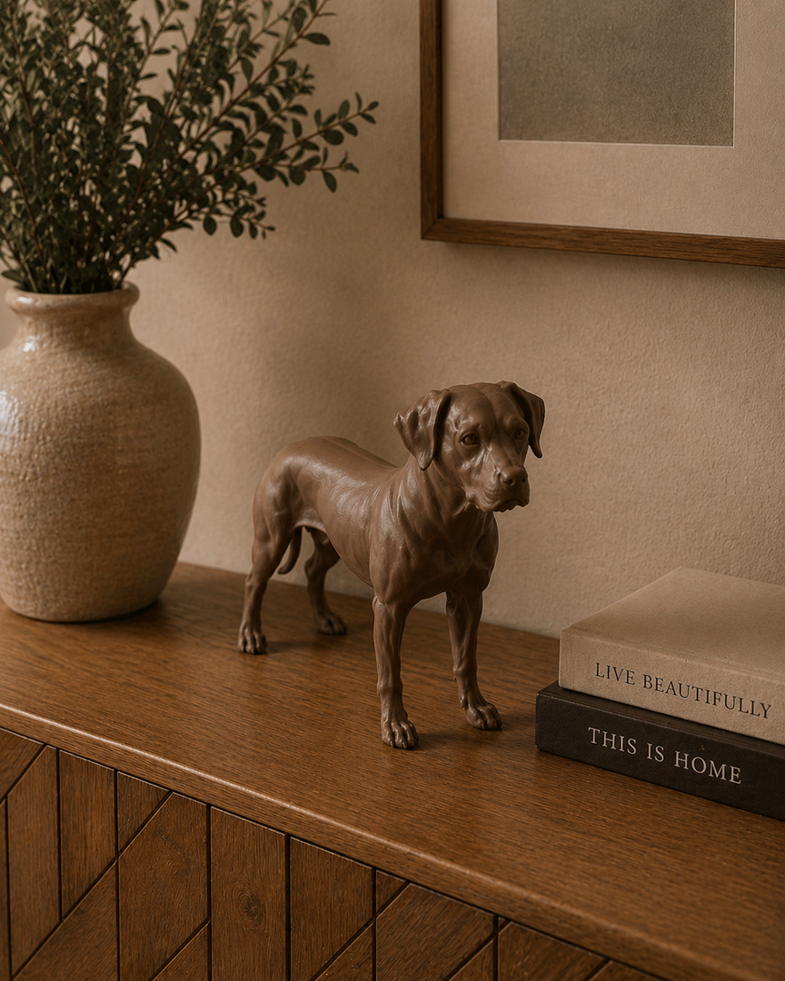 Bruin Rhodesian Ridgeback decoratiebeeld als stijlvolle interieurdecoratie