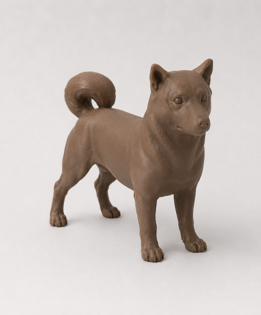Bruin Shiba Inu decoratiebeeld als stijlvolle interieurdecoratie