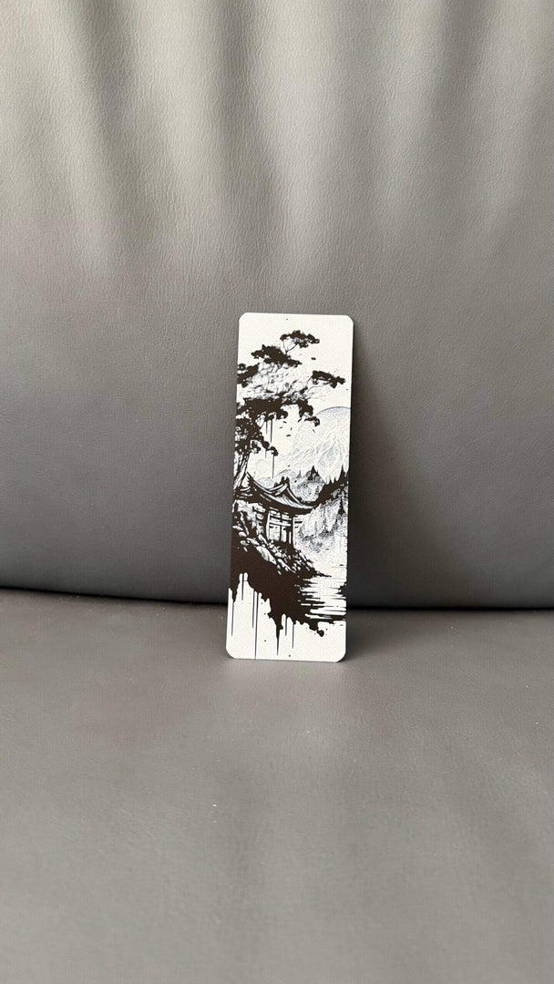 Boekenlegger Nippon – Japans Silhouet in Zwart met Wit | Stijlvol & Minimalistisch Design