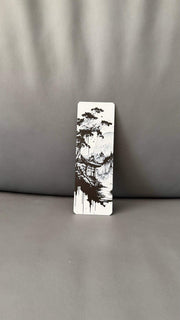 Boekenlegger Nippon – Japans Silhouet in Zwart met Wit | Stijlvol & Minimalistisch Design