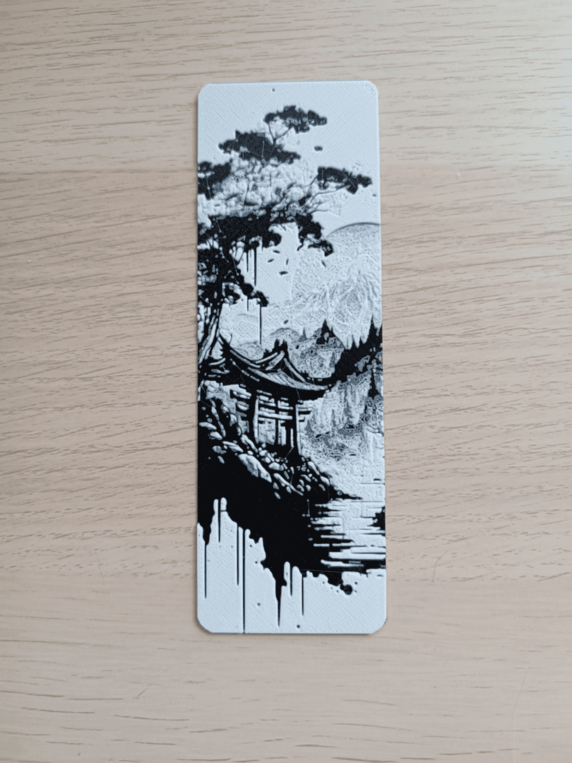 Boekenlegger Nippon – Japans Silhouet in Zwart met Wit | Stijlvol & Minimalistisch Design